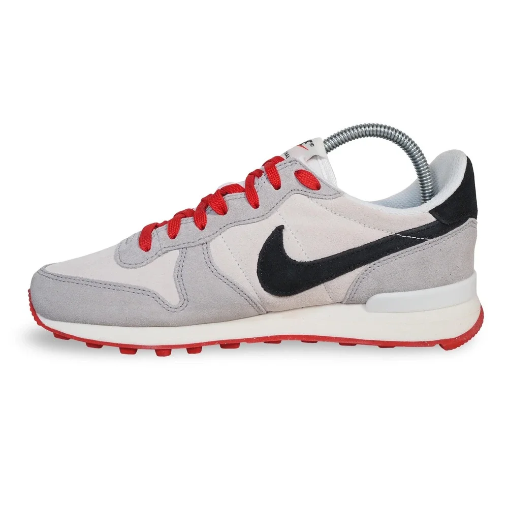 Nike By You Internationalist Womens 6.5 White Grey Red Black CW7637-991 Shoes